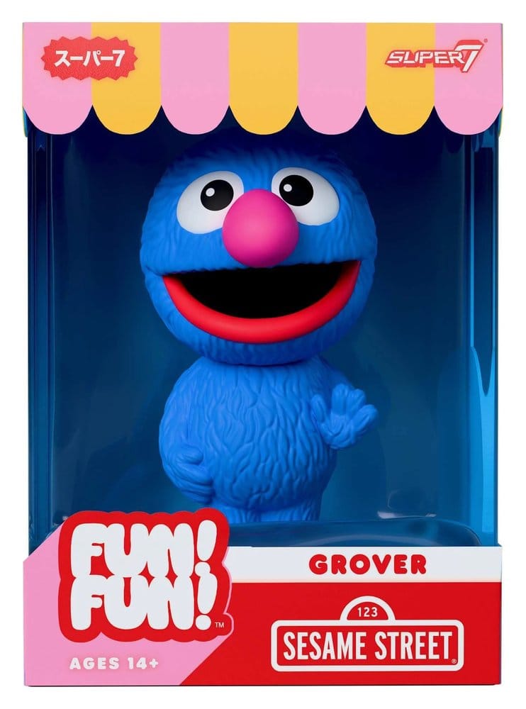 Sesamgade sjov! Sjov! Blød Vinyl Figur Wave 01 - Grover 18 cm