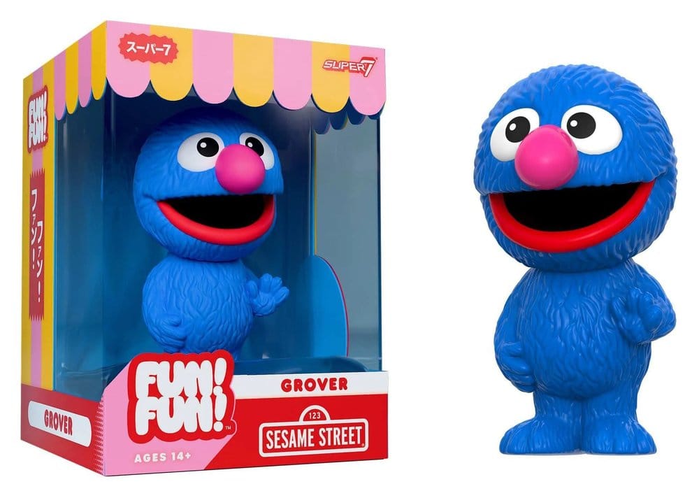 Sesamgade sjov! Sjov! Blød Vinyl Figur Wave 01 - Grover 18 cm
