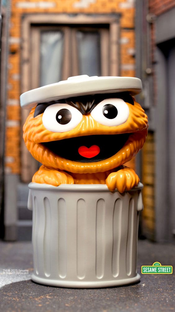 Rue Sésame FUN ! AMUSANT! Figurine en vinyle Oscar le Grouch (Orange) 13 cm