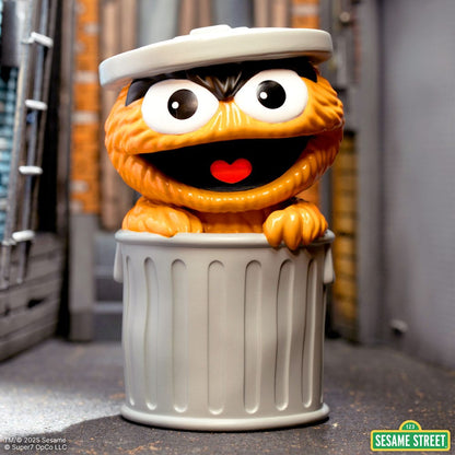 Rue Sésame FUN ! AMUSANT! Figurine en vinyle Oscar le Grouch (Orange) 13 cm