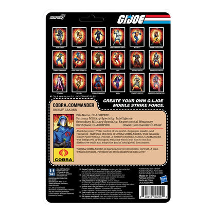 GI Joe ReAction+ Figura de acción Wave 06 Cobra Commander (Película, Capa Negra) 10 cm