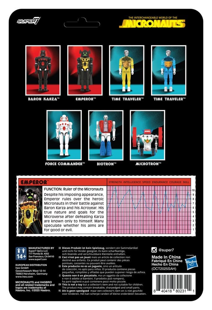 Micronauts ReAction+ Action Figur Wave 03 Emperor 10 cm