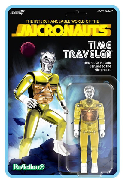 Micronauts ReAction+ Actionfigur Wave 03 Zeitreisender (Transluzent Gelb) 10 cm