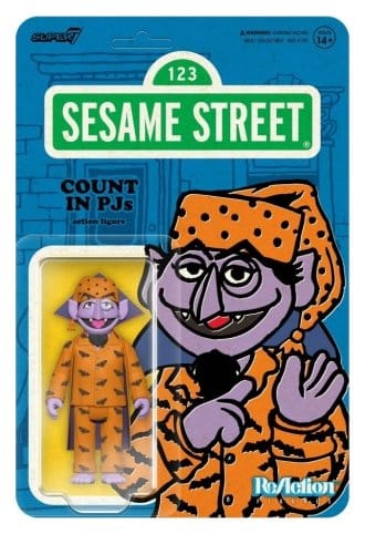 Susam Sokağı ReAction Aksiyon Figürü Dalga 06 Count Von Count (PJs) 10 cm