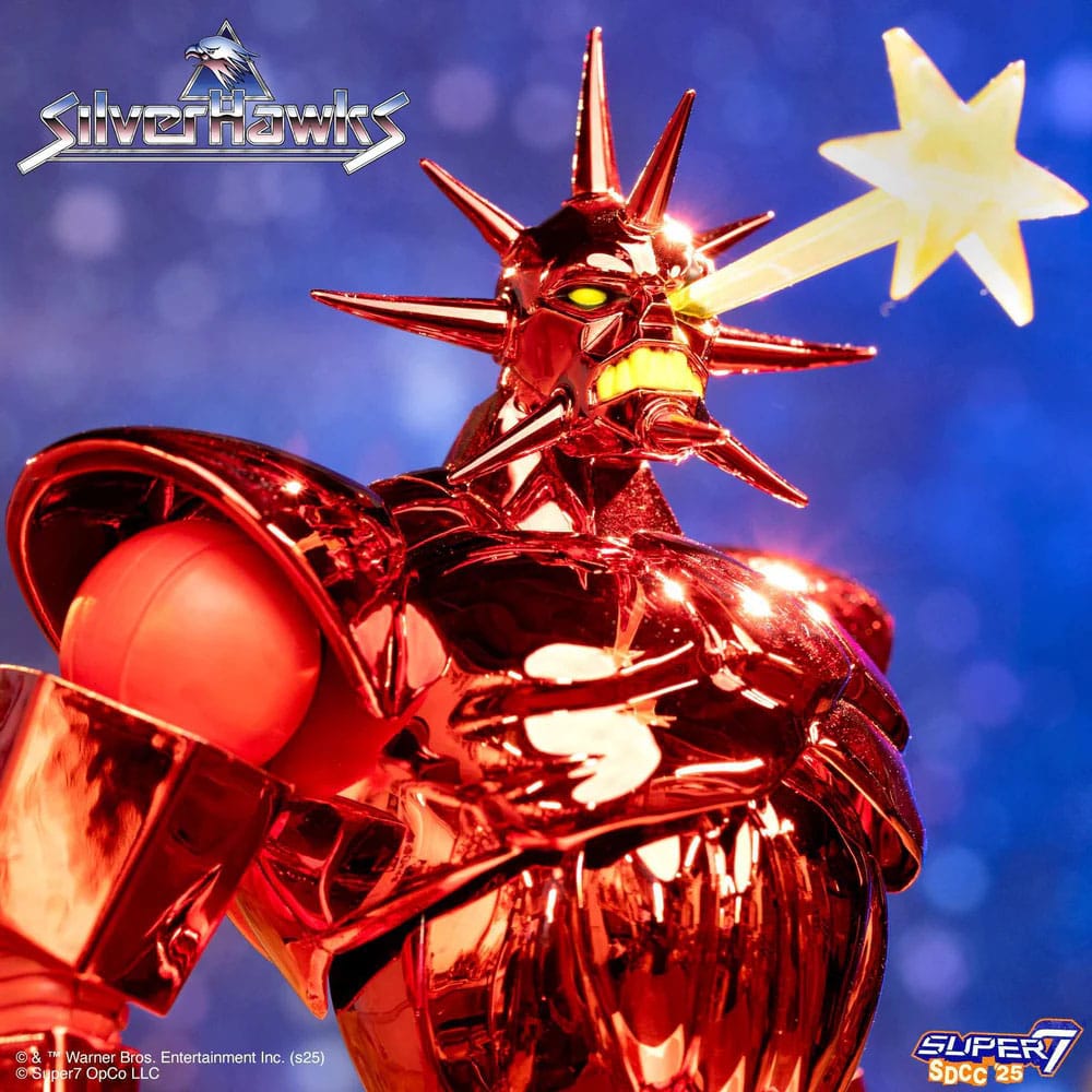 SilverHawks Ultimates Aksiyon Figürü Mon*Star Metalik Vac Metal 18 cm