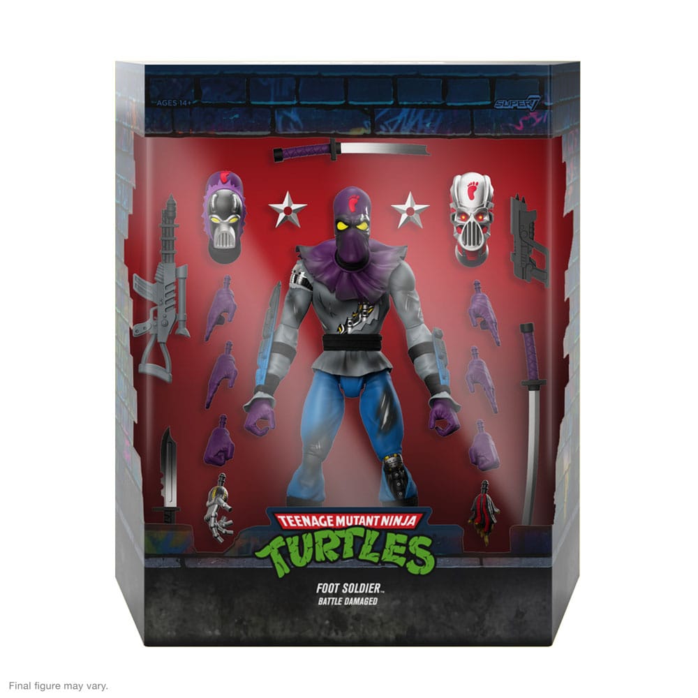 Teenage Mutant Ninja Turtles Ultimates Aksiyon Figürü Ayak Asker (Savaş Hasarlı) 18 cm
