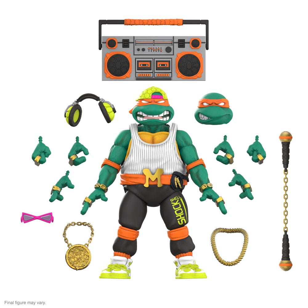 Teenage Mutant Ninja Turtles, aksiyon figürü Rappin 'Mike 18 cm