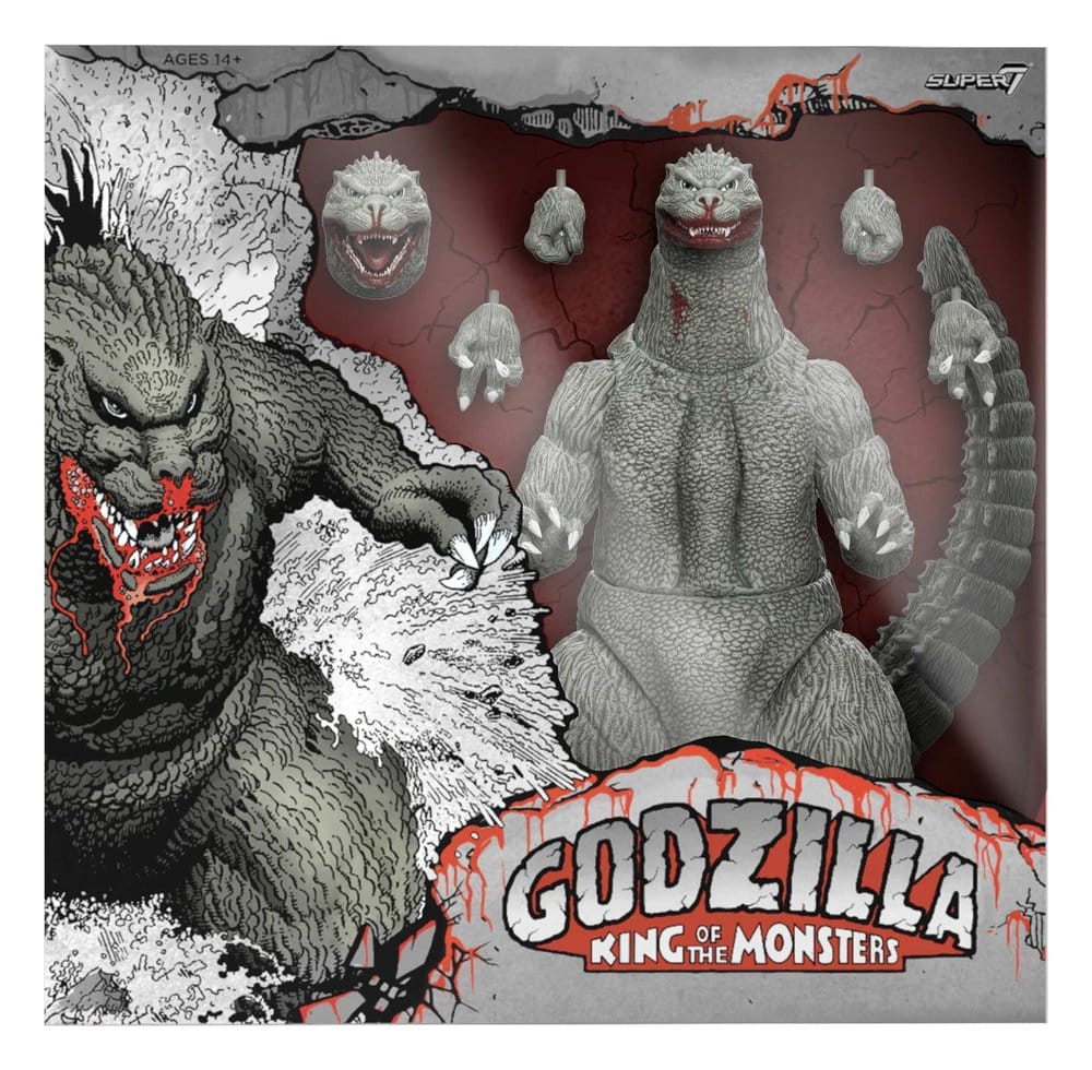 Godzilla (1989) Figura de acción Toho Ultimates - Godzilla (Cómic en escala de grises - Sediento de sangre) 24 cm
