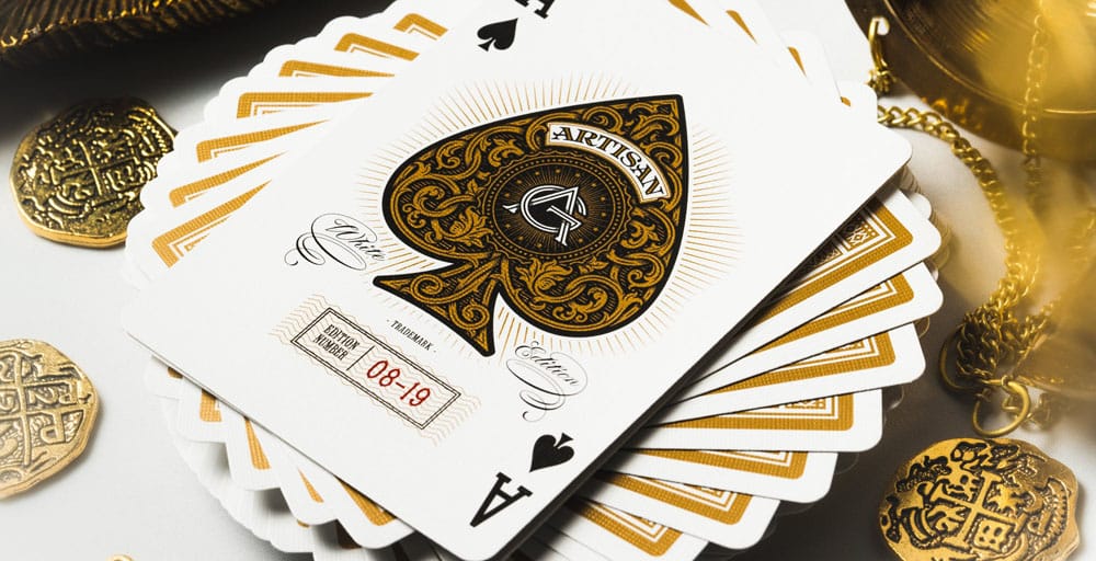 Cartes à jouer artisan blanc