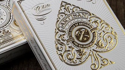 Cartes à jouer artisan blanc