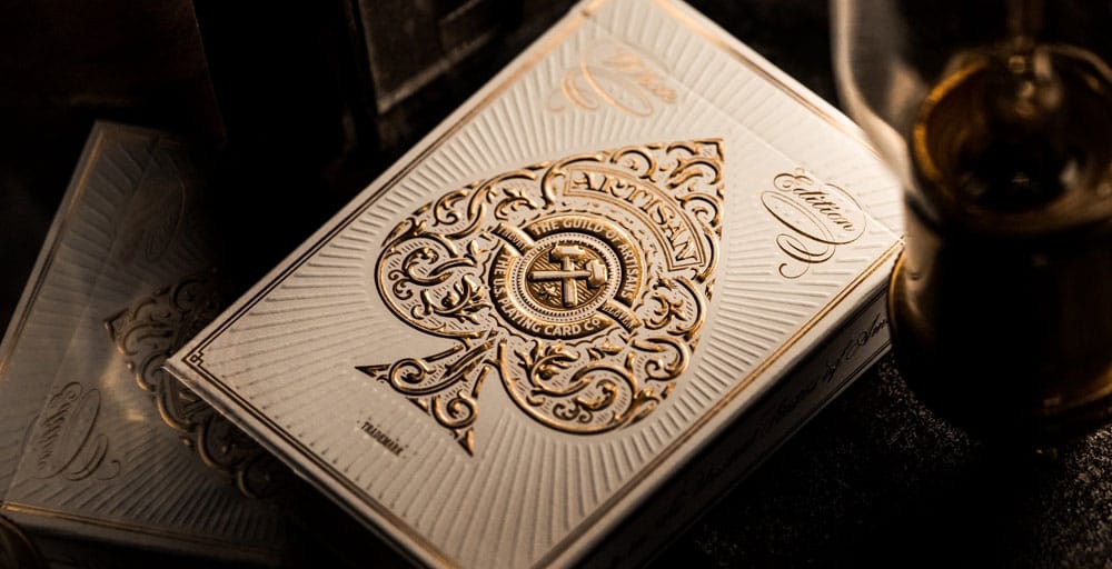 Cartes à jouer artisan blanc