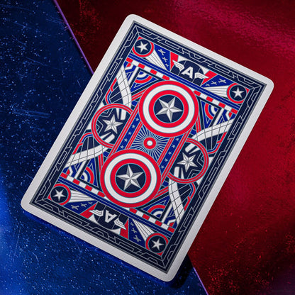 Carte da gioco Capitan America Design patriottico