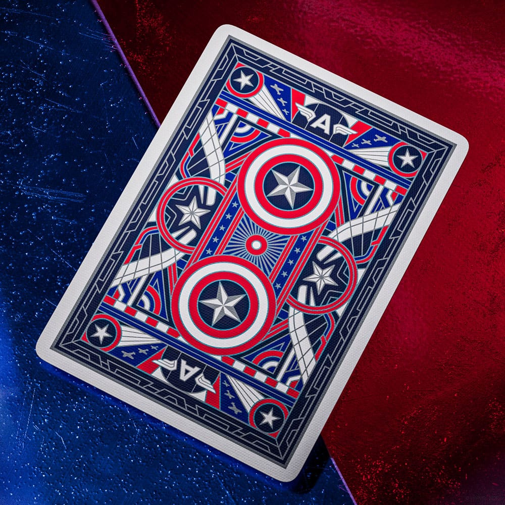 Captain America spillekort patriotisk design