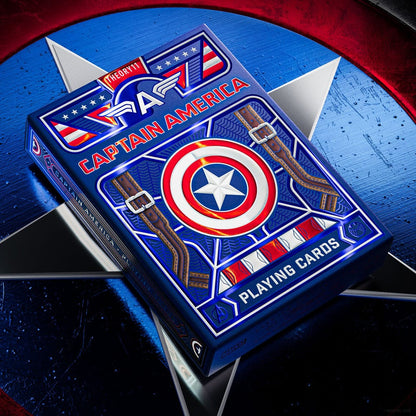 Captain America spillekort patriotisk design