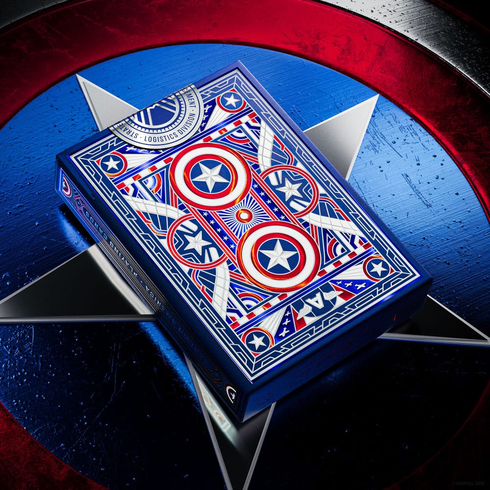 Captain America spillekort patriotisk design