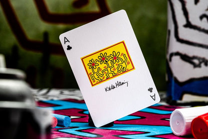 Keith Haring jugando cartas