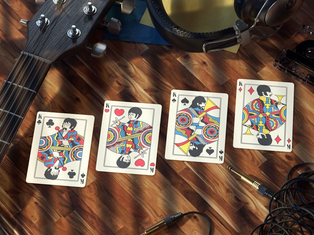 Beatles som spiller kort gul ubåt