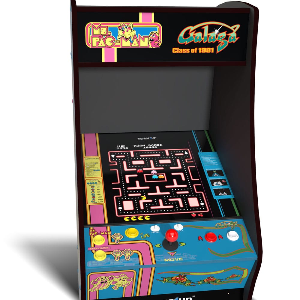 Arcade1up Arcade Video Classe de '81 Mme Pac-Man / Galaga Deluxe 155 cm