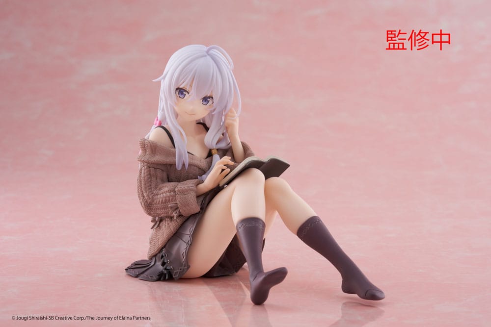 Wandering Witch: The Journey of Elaina PVC Statue Desktop Figura linda Elaina ropa casual ver. 13 cm