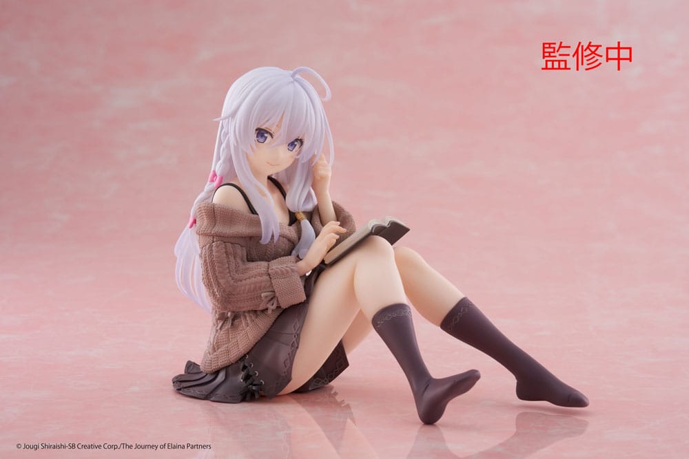 Wandering Witch: The Journey of Elaina PVC Statue Desktop Figura linda Elaina ropa casual ver. 13 cm