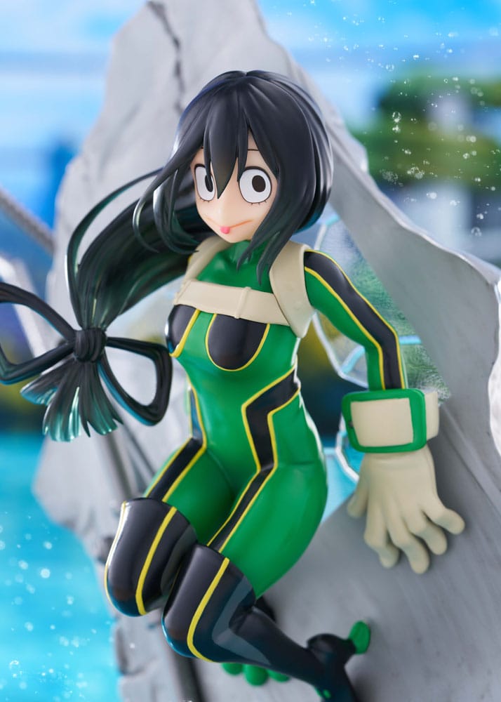 Min helt Academia Dressta PVC Statue Tsuyu Asui 22 cm