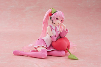 Hatsune miku pvc kip radna površina slatka figura sakura miku cherry jastuk ver. 13 cm
