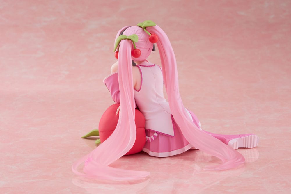 Hatsune miku pvc kip radna površina slatka figura sakura miku cherry jastuk ver. 13 cm