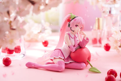 Hatsune miku pvc kip radna površina slatka figura sakura miku cherry jastuk ver. 13 cm