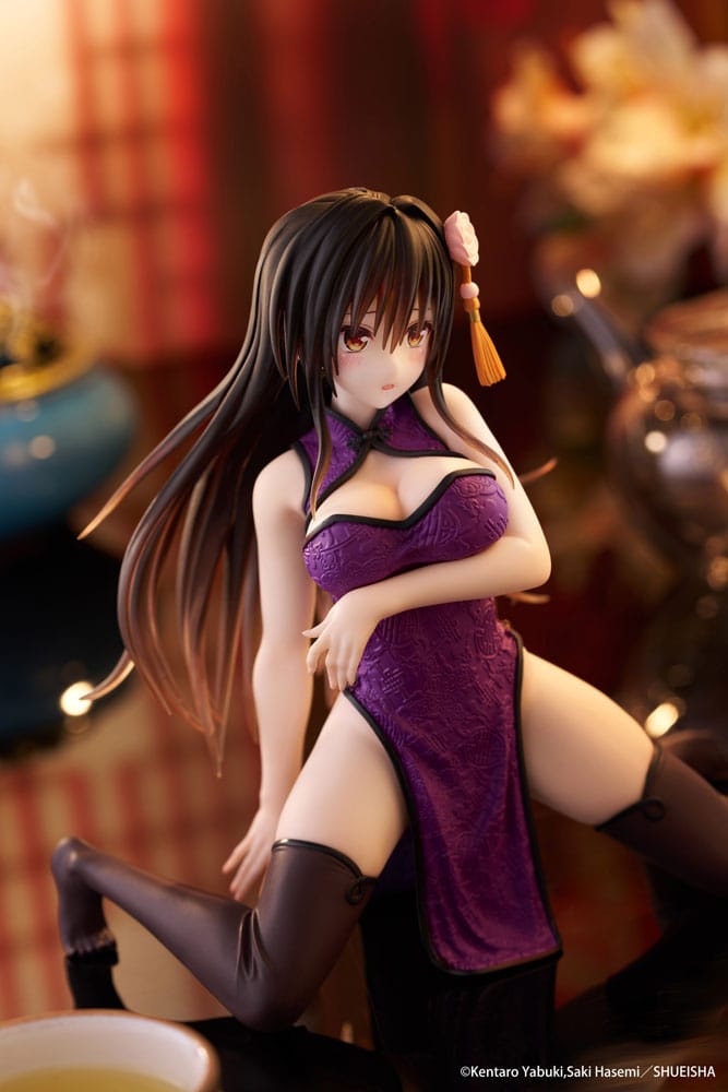 Amar Ru Darkness Desktop Linda estatua de PVC Yui Kotegawa (Vestido chino Ver.) 13 cm