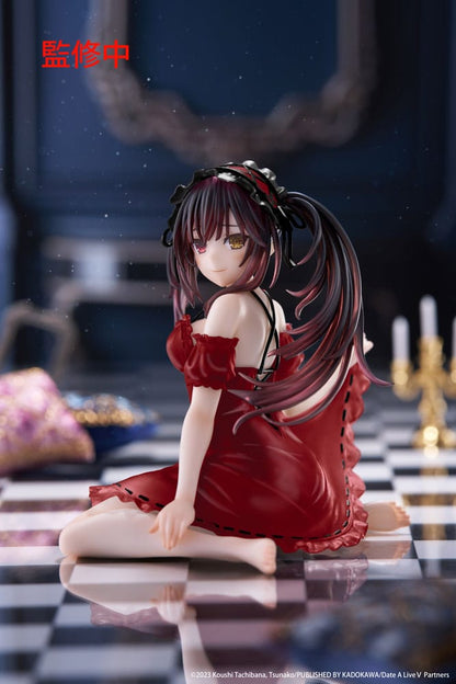 Datum Een Live V PVC Standbeeld Desktop Leuke Figuur Kurumi Tokisaki Nachtkleding Ver. Vernieuwing 13 cm
