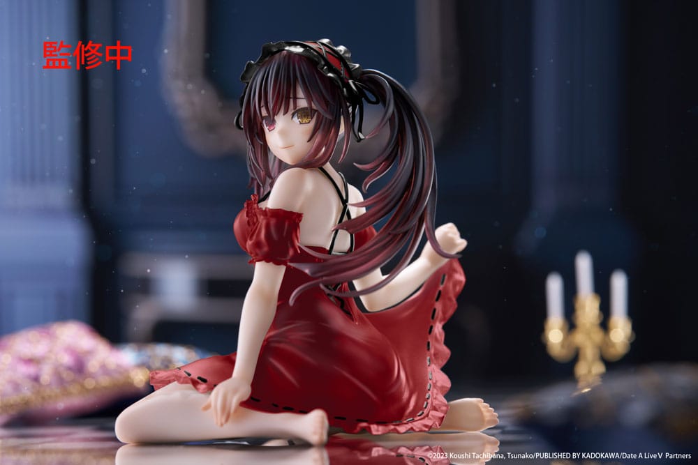 Sastanak A uživo V PVC statua Desktop Slatka figura Kurumi Tokisaki spavaćica Ver. Obnova 13 cm
