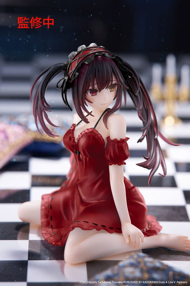 Sastanak A uživo V PVC statua Desktop Slatka figura Kurumi Tokisaki spavaćica Ver. Obnova 13 cm