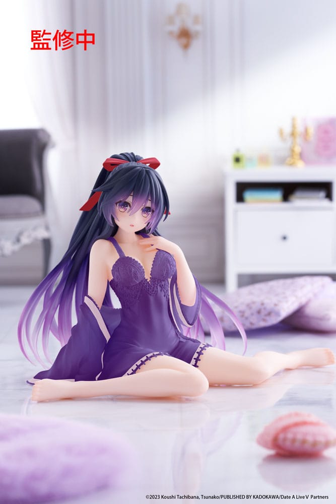 Datum Een Live V PVC Standbeeld Desktop Leuke Figuur Tohka Yatogami Nachtkleding Ver. Vernieuwing 13 cm