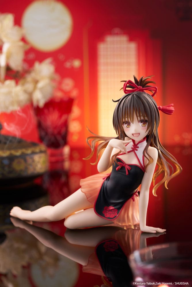 To Love-Ru Darkness PVC Statue Desktop Sød figur Mikan Yuki kinesisk kjole Ver. 13 cm
