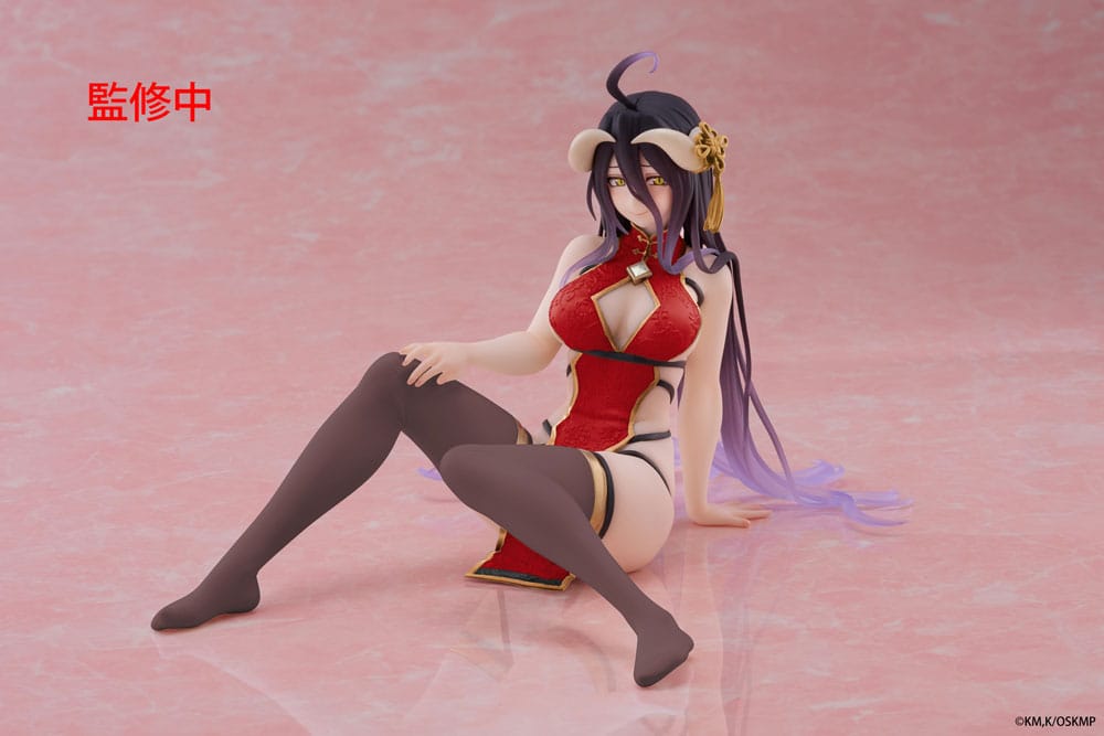 Overlord PVC Statue Desktop Niedliche Figur Albedo Chinese Dress Ver. Erneuerung 13 cm
