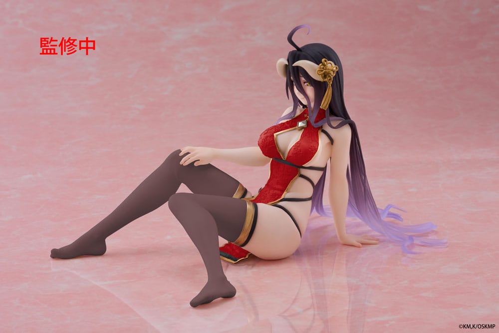 Overlord PVC Statue Desktop Niedliche Figur Albedo Chinese Dress Ver. Erneuerung 13 cm