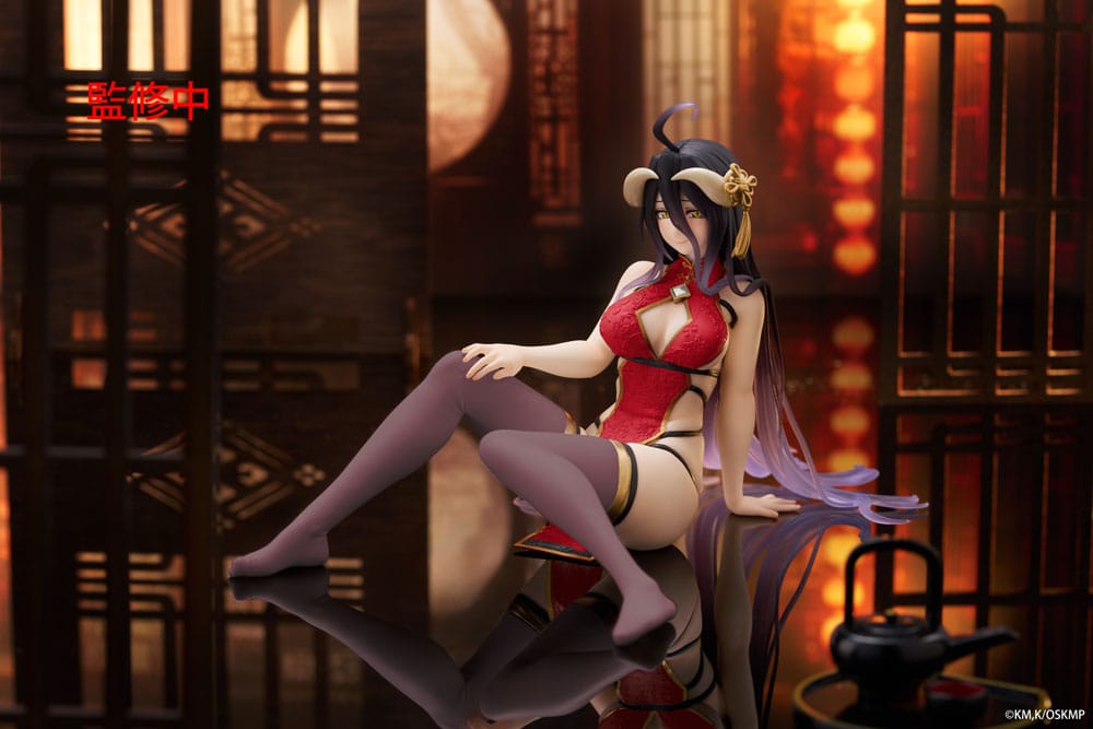 Overlord PVC Statue Desktop Niedliche Figur Albedo Chinese Dress Ver. Erneuerung 13 cm