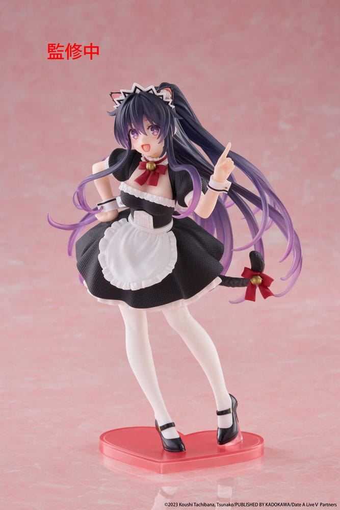 Estatua de PVC de Date A Live V Coreful Tohka Yatogami Cat Ear Maid Ver. 18cm