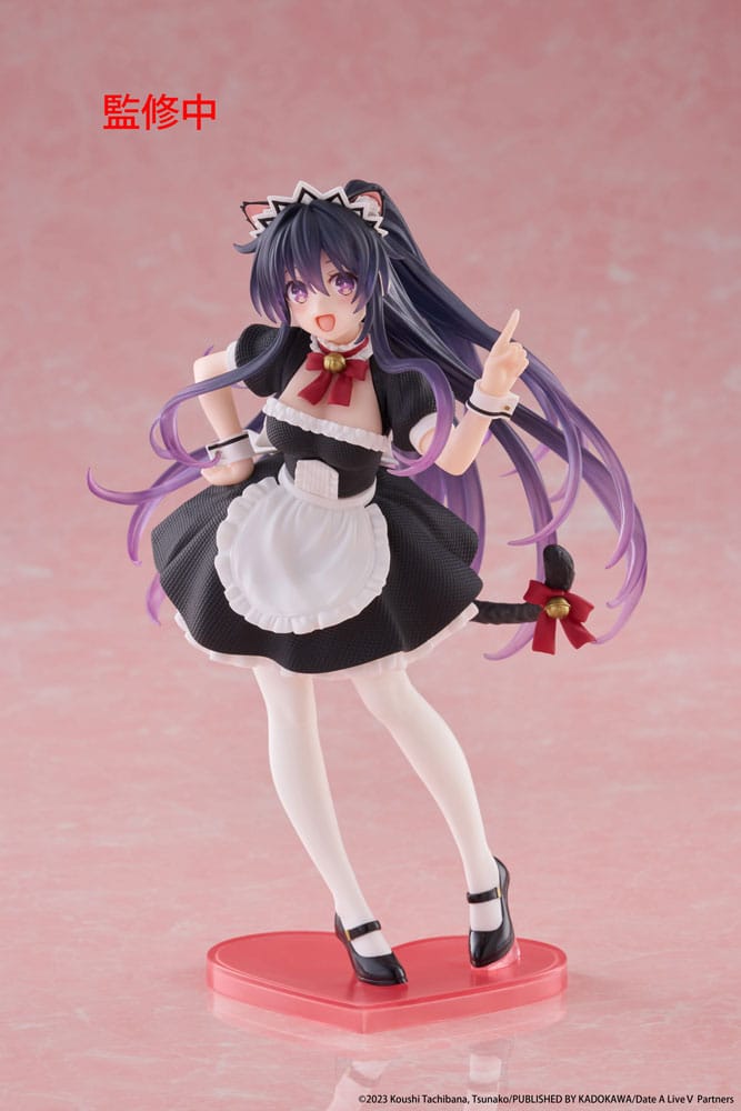Estatua de PVC de Date A Live V Coreful Tohka Yatogami Cat Ear Maid Ver. 18cm