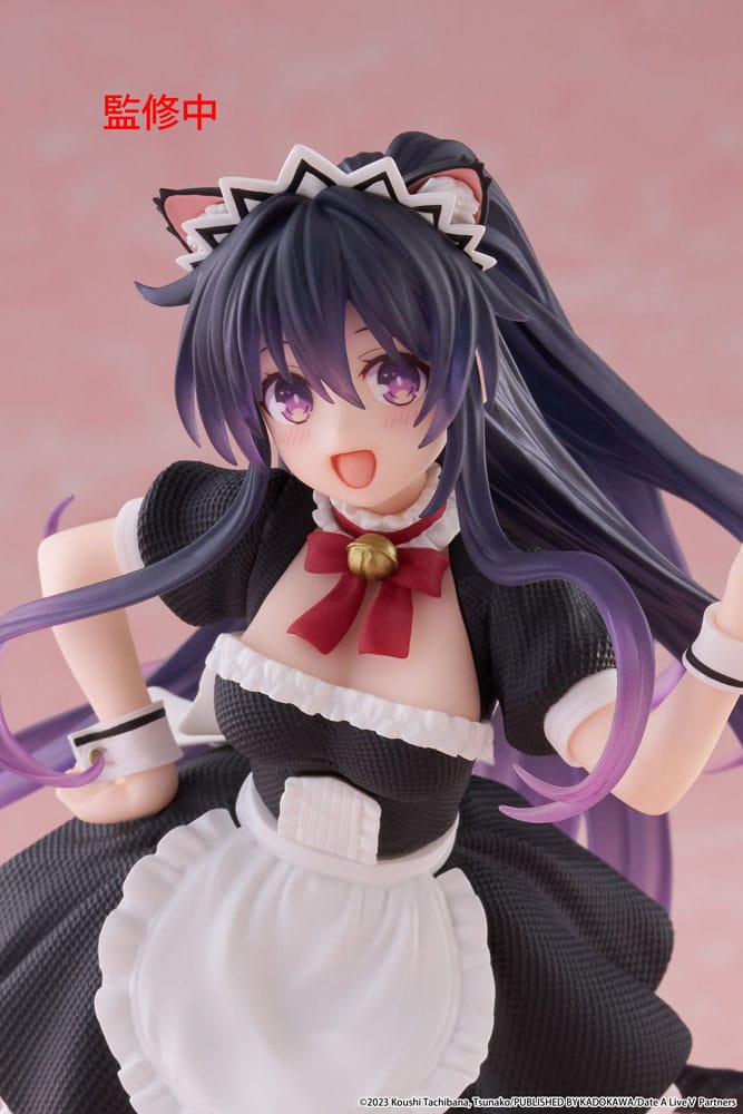 Estatua de PVC de Date A Live V Coreful Tohka Yatogami Cat Ear Maid Ver. 18cm