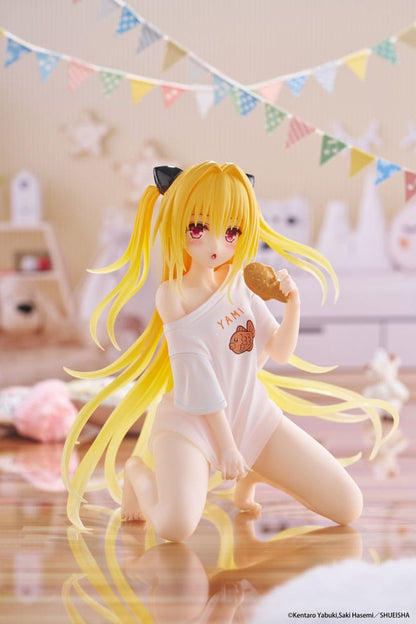 To Love-Ru Darkness PVC Statue Desktop Søt figur Golden Darkness Roomwear Ver. 13 cm