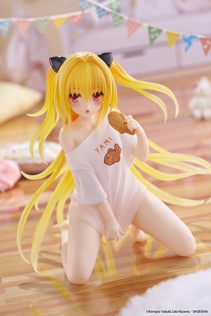 To Love-Ru Darkness PVC Statue Desktop Søt figur Golden Darkness Roomwear Ver. 13 cm