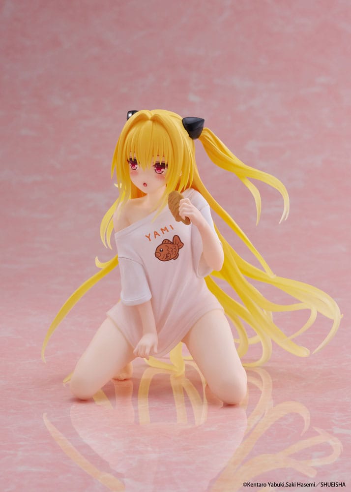 To Love-Ru Darkness PVC Statue Desktop Søt figur Golden Darkness Roomwear Ver. 13 cm