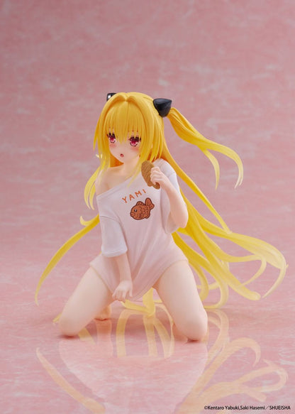 To Love-Ru Darkness PVC Statue Desktop Søt figur Golden Darkness Roomwear Ver. 13 cm