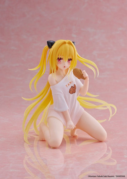 To Love-Ru Darkness PVC Statue Desktop Søt figur Golden Darkness Roomwear Ver. 13 cm