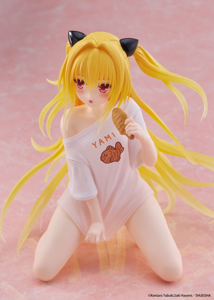 To Love-Ru Darkness PVC Statue Desktop Søt figur Golden Darkness Roomwear Ver. 13 cm