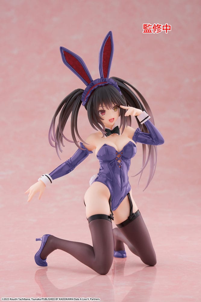 Date A Live V PVC Statue Desktop Söt Figur Kurumi Tokisaki Bunny Ver. Förnyelse 13 cm