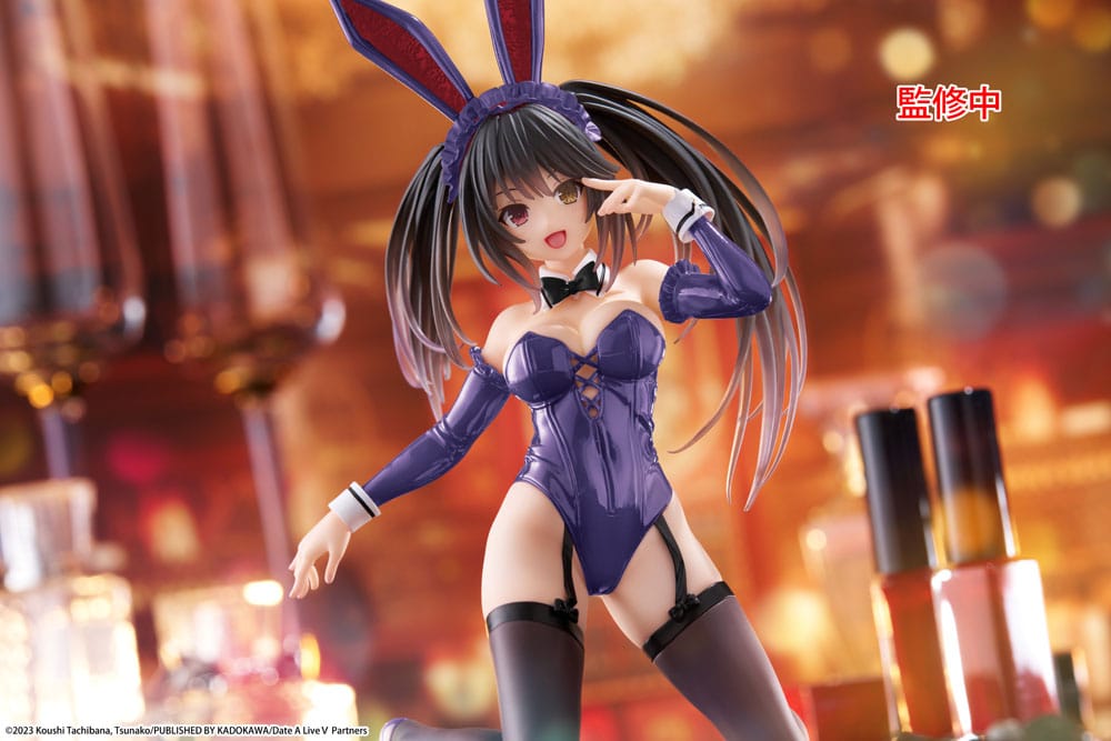 Date A Live V PVC Statue Desktop Söt Figur Kurumi Tokisaki Bunny Ver. Förnyelse 13 cm