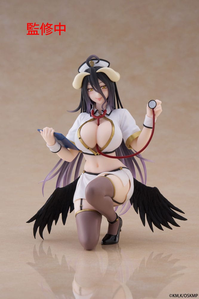 Estatua de PVC Overlord, figura bonita de escritorio, enfermera Albedo Ver. Renovación 13 cm