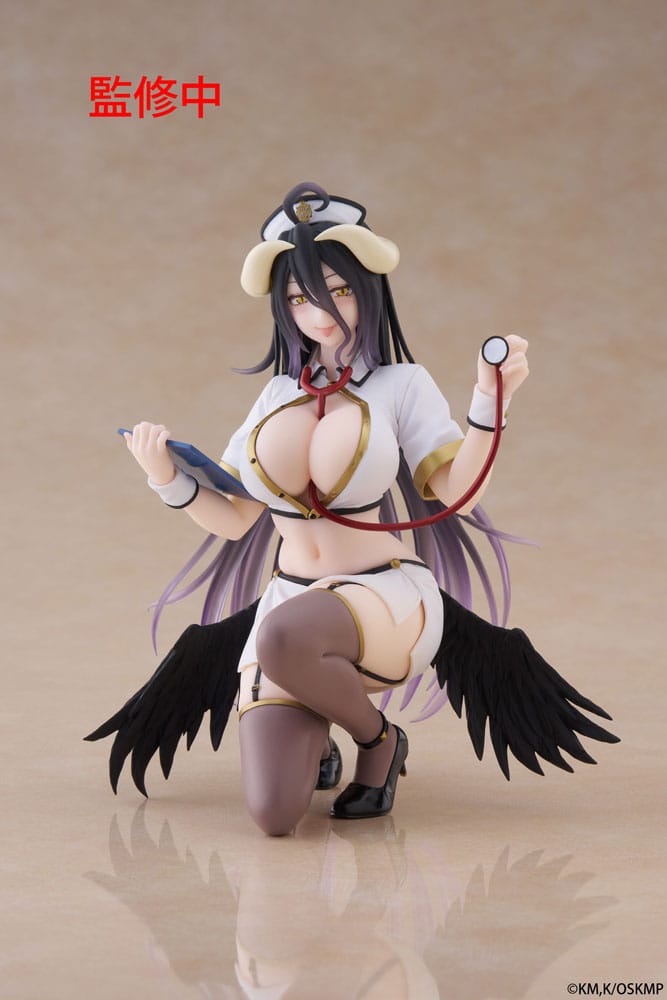 Estatua de PVC Overlord, figura bonita de escritorio, enfermera Albedo Ver. Renovación 13 cm